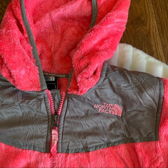 The NorthFace Neon Pink Orange Fluffly Zip Up - Picture 3 of 10